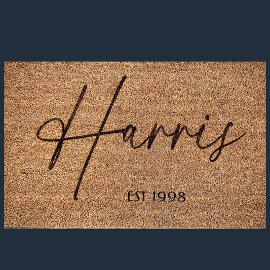 Eco-Welcome: Personalized Coir Doormat for Every Home - KLM Custom Designs
