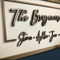 Load image into Gallery viewer, Timeless Elegance: Customized Wooden Family Name Sign - KLM Custom Designs