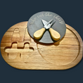 Load image into Gallery viewer, Chic Acacia Wood and Slate Cheese Board: A Perfect Serving Solution - KLM Custom Designs