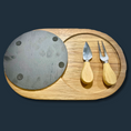 Load image into Gallery viewer, Chic Acacia Wood and Slate Cheese Board: A Perfect Serving Solution - KLM Custom Designs