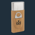 Load image into Gallery viewer, Smoke in Style: Personalized Leatherette Cigar Case & Cutter Set - KLM Custom Designs