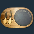 Load image into Gallery viewer, Chic Acacia Wood and Slate Cheese Board: A Perfect Serving Solution - KLM Custom Designs