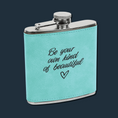 Load image into Gallery viewer, Sip in Style: Personalized Leatherette Flask for Every Adventure - KLM Custom Designs