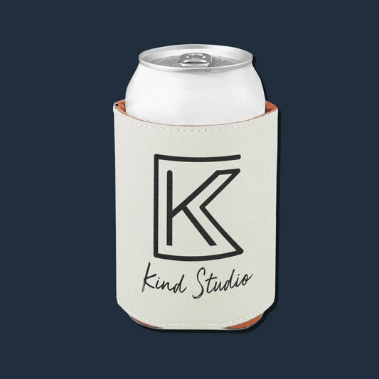 Sleek Leatherette Can Holder: Perfect for Any Beverage - KLM Custom Designs Leatherette beverage holders aka huggies for any beverage! These huggies can be used at home, for a rehearsal dinner, wedding, or any celebration you may have. This richly textured, synthetic material resists water spots, cleans easily, and is durable enough for the rigors of daily use. The high quality workmanship of each leatherette piece is sure to impress every recipient with its elegant individuality.