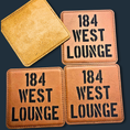 Load image into Gallery viewer, Elevate the Protection: Personalized Leatherette Coasters for Every Space - KLM Custom Designs