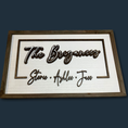 Load image into Gallery viewer, Timeless Elegance: Customized Wooden Family Name Sign - KLM Custom Designs