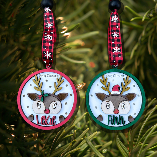 Personalized Wooden Christmas Ornament: A Perfect Blend of Charm and Style - KLM Custom Designs