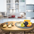 Load image into Gallery viewer, Chic Acacia Wood and Slate Cheese Board: A Perfect Serving Solution - KLM Custom Designs