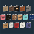 Load image into Gallery viewer, Sip in Style: Personalized Leatherette Flask for Every Adventure - KLM Custom Designs