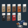 Load image into Gallery viewer, Smoke in Style: Personalized Leatherette Cigar Case & Cutter Set - KLM Custom Designs