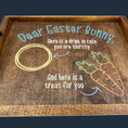 Load image into Gallery viewer, Delightful Easter Tradition: Personalized Dear Easter Bunny Serving Tray - KLM Custom Designs