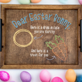 Load image into Gallery viewer, Delightful Easter Tradition: Personalized Dear Easter Bunny Serving Tray - KLM Custom Designs
