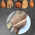 Load image into Gallery viewer, Elegance in Motion: 12" Acacia Wood & Marble Lazy Susan - KLM Custom Designs