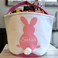 Load image into Gallery viewer, Hop into Joy: The Perfect Durable Canvas Easter Basket for Kids - KLM Custom Designs