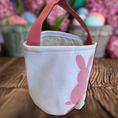 Load image into Gallery viewer, Hop into Joy: The Perfect Durable Canvas Easter Basket for Kids - KLM Custom Designs