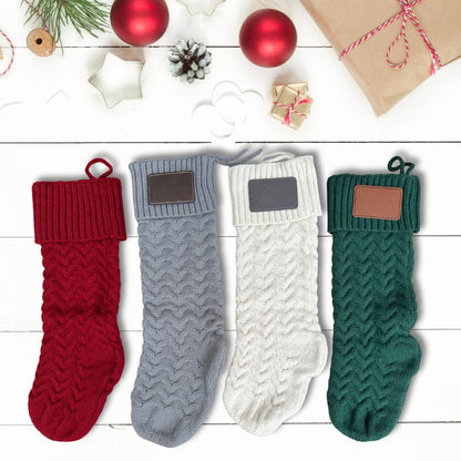 Personalized Cable Knit Christmas Stocking