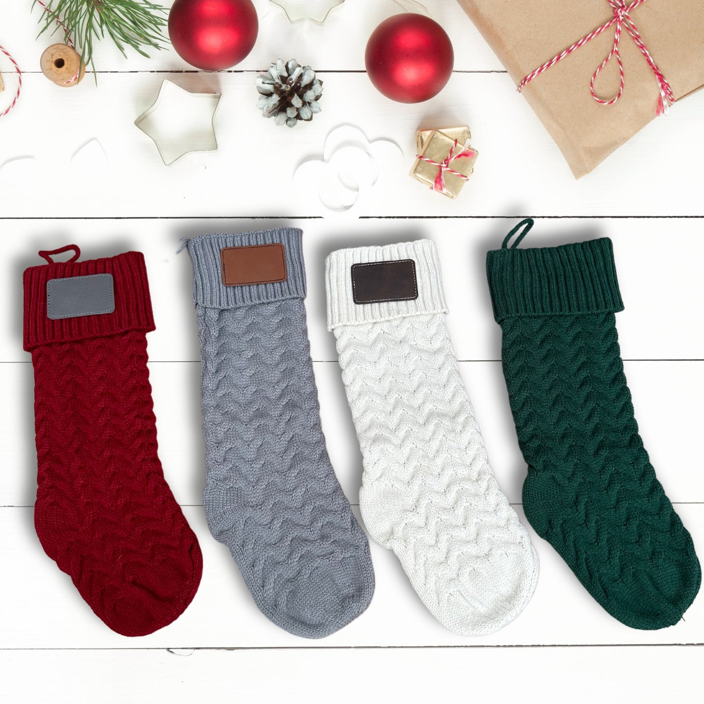 Personalized Cable Knit Christmas Stocking