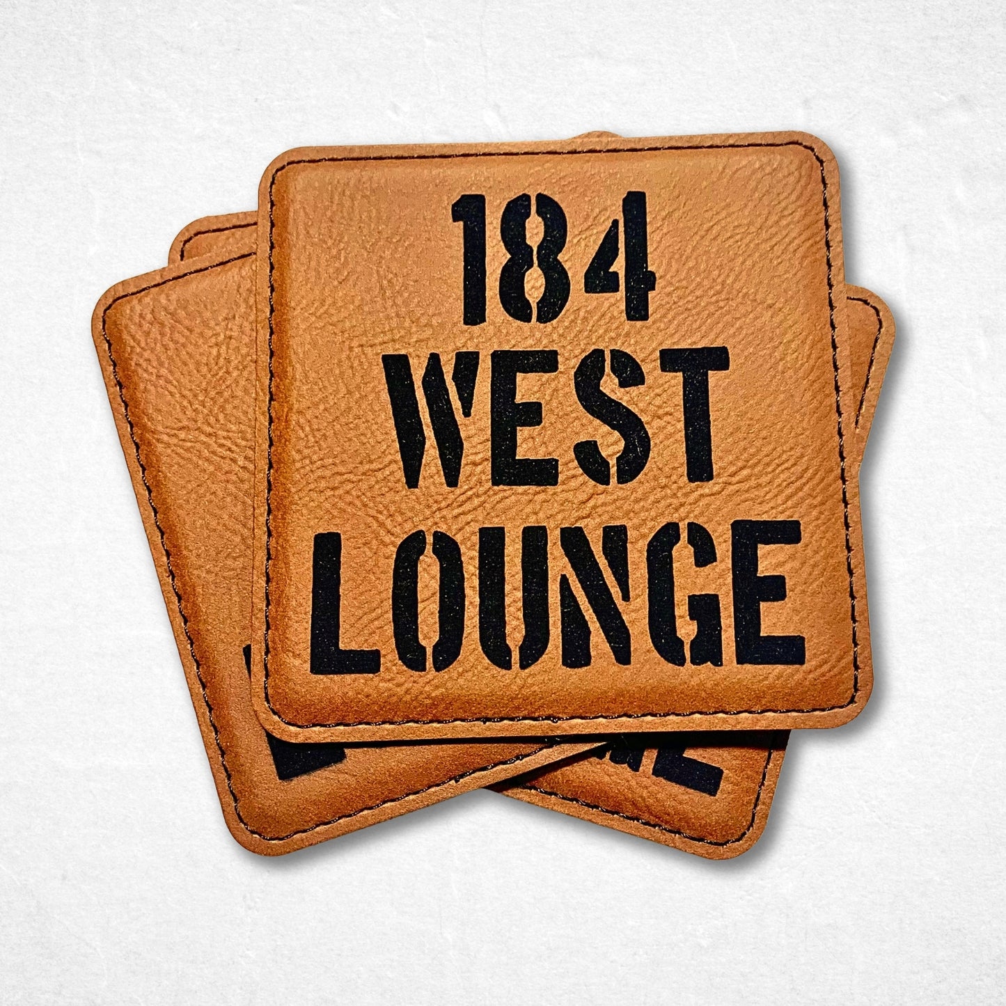 Personalized Leatherette Drink Coasters