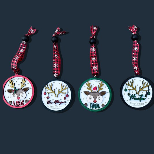 Personalized Wooden Christmas Ornament: A Perfect Blend of Charm and Style - KLM Custom Designs