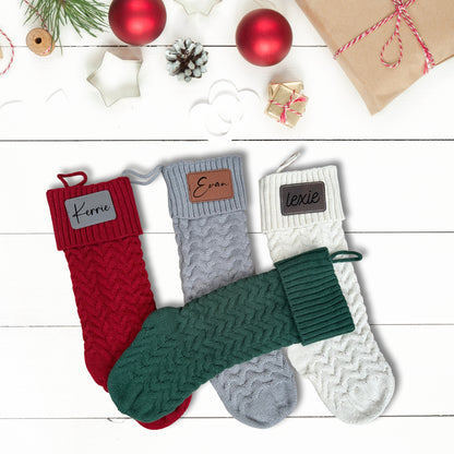 Personalized Cable Knit Christmas Stocking