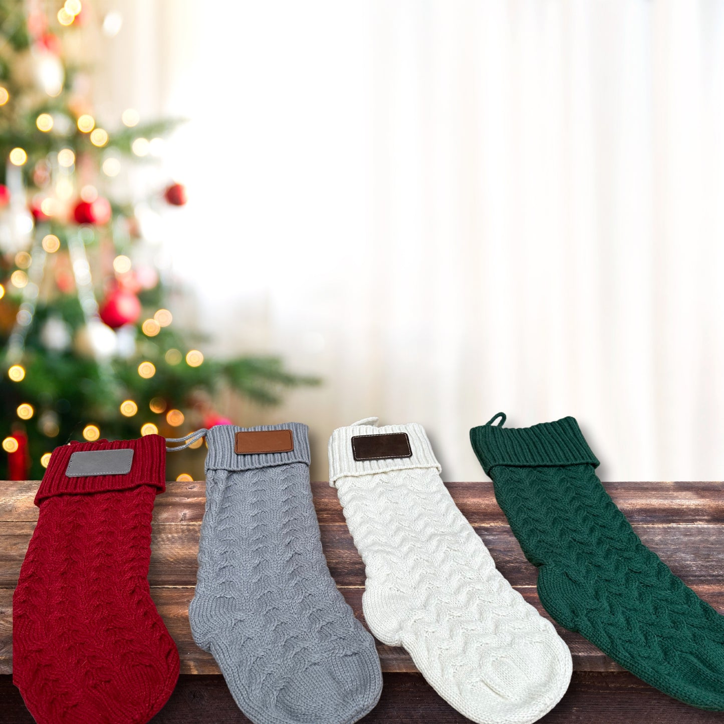 Personalized Cable Knit Christmas Stocking