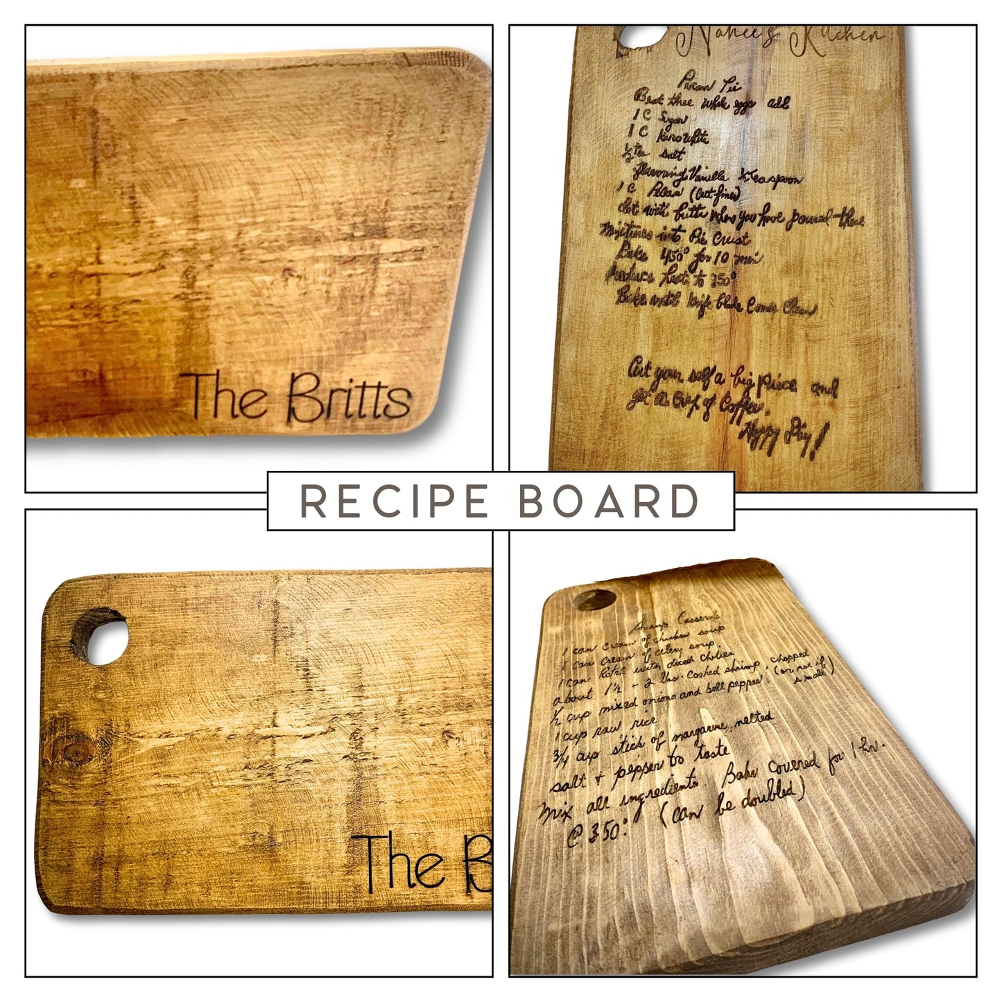 Personalized Recipe Cutting Board