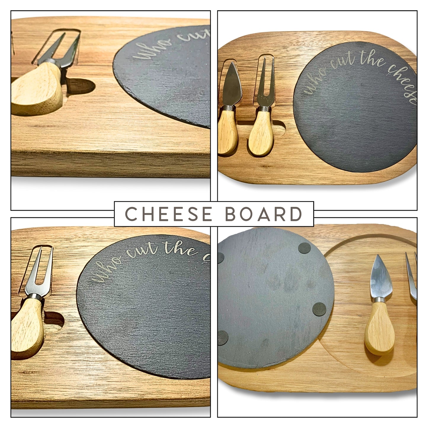 Oval Cheese Board with Utensil Set