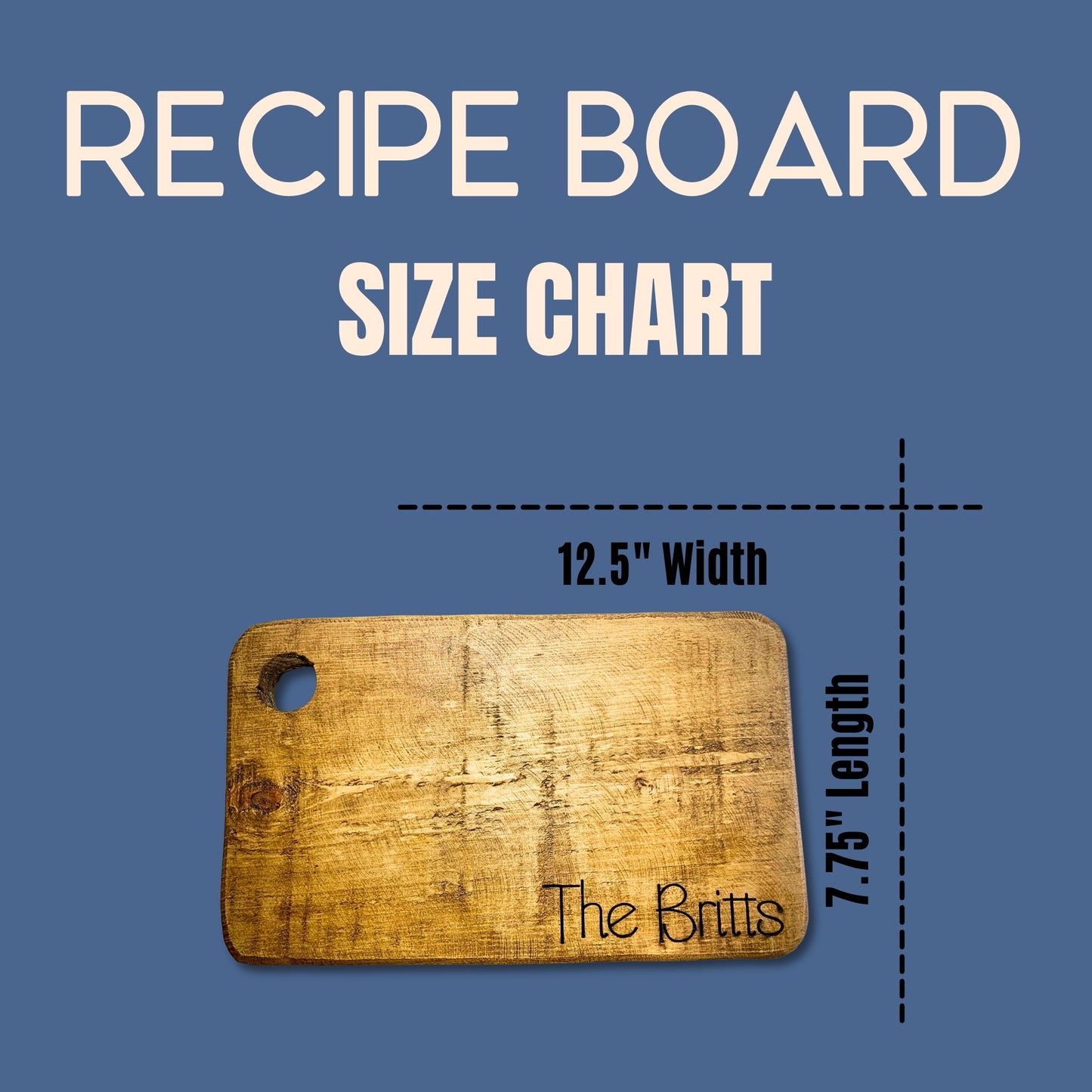 Personalized Recipe Cutting Board