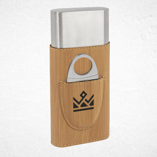 Personalized Cigar Holder with Cutter