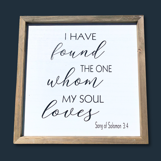 Heartwarming Decor: "Whom My Soul Loves" Sign - KLM Custom Designs
