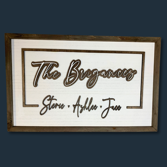 Timeless Elegance: Customized Wooden Family Name Sign - KLM Custom Designs