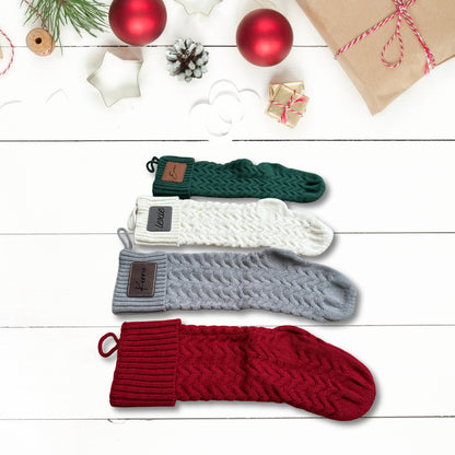 Personalized Cable Knit Christmas Stocking