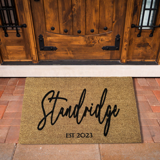 Eco-Welcome: Personalized Coir Doormat for Every Home - KLM Custom Designs