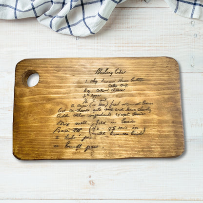 Personalized Recipe Cutting Board