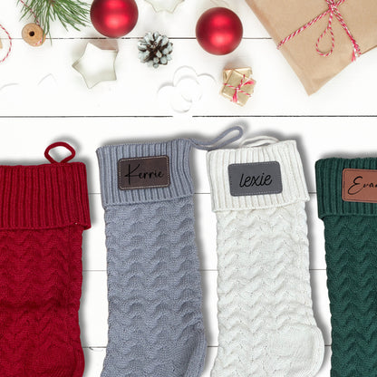 Personalized Cable Knit Christmas Stocking