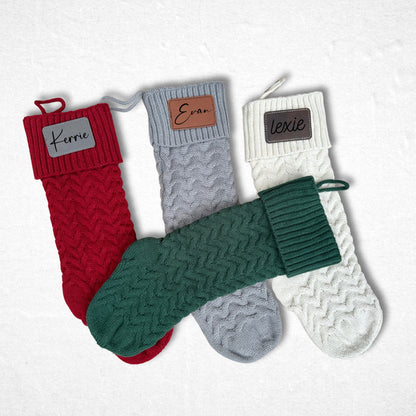 Personalized Cable Knit Christmas Stocking